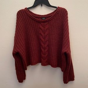 Rue21 Large Maroon Sweater Slightly Cropped